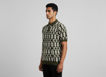 Green Patterned Polo T-Shirt